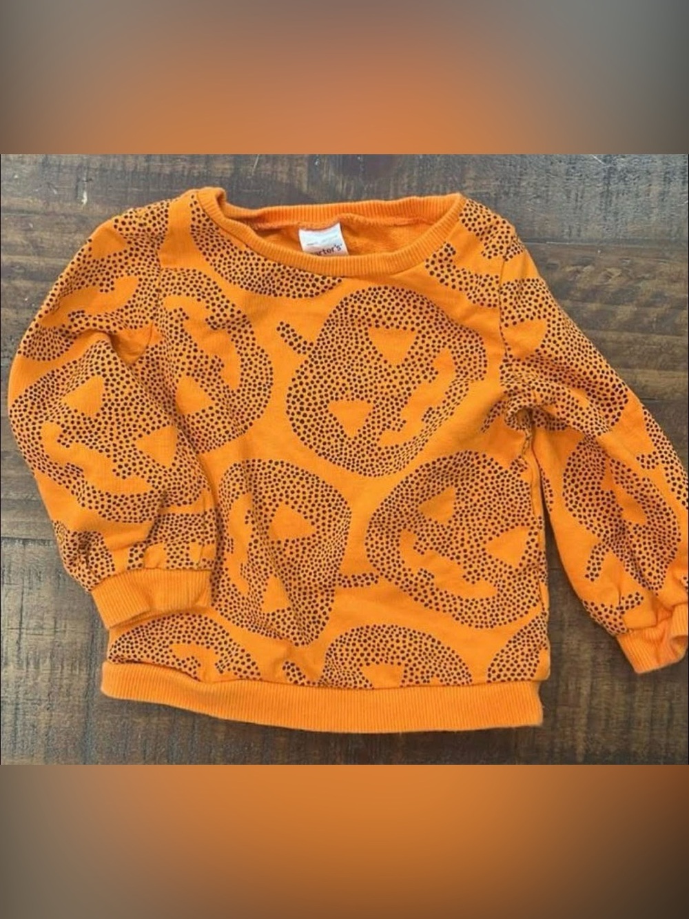 Carter's Orange Pumpkin Dot-Print Sweatshirt 12 months gender neutral